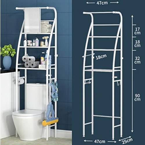 Over The Toilet Rack & Bathroom Storage With Towel Hanger
