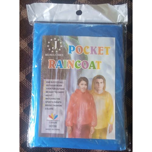 Pocket Nylon Transparent Rain Cloth - 12 Pieces