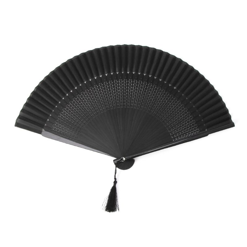 Carved Folding Events Elegant Held For Fans Wood Folding Silk Fan Hand Bamboo Hand Fans Bamboo