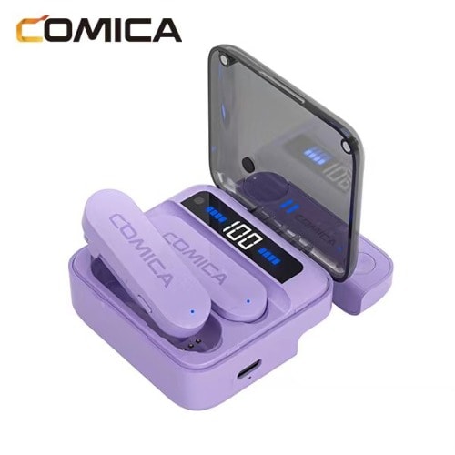 Comica 2.4g Dual-channel Mini Wireless Microphone - Lilac