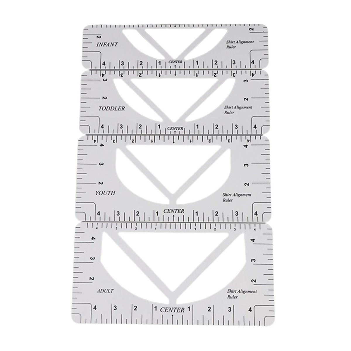 1 Set Cutting Rulers Comfortable to Grip Quilting Guide Ruler Transparent