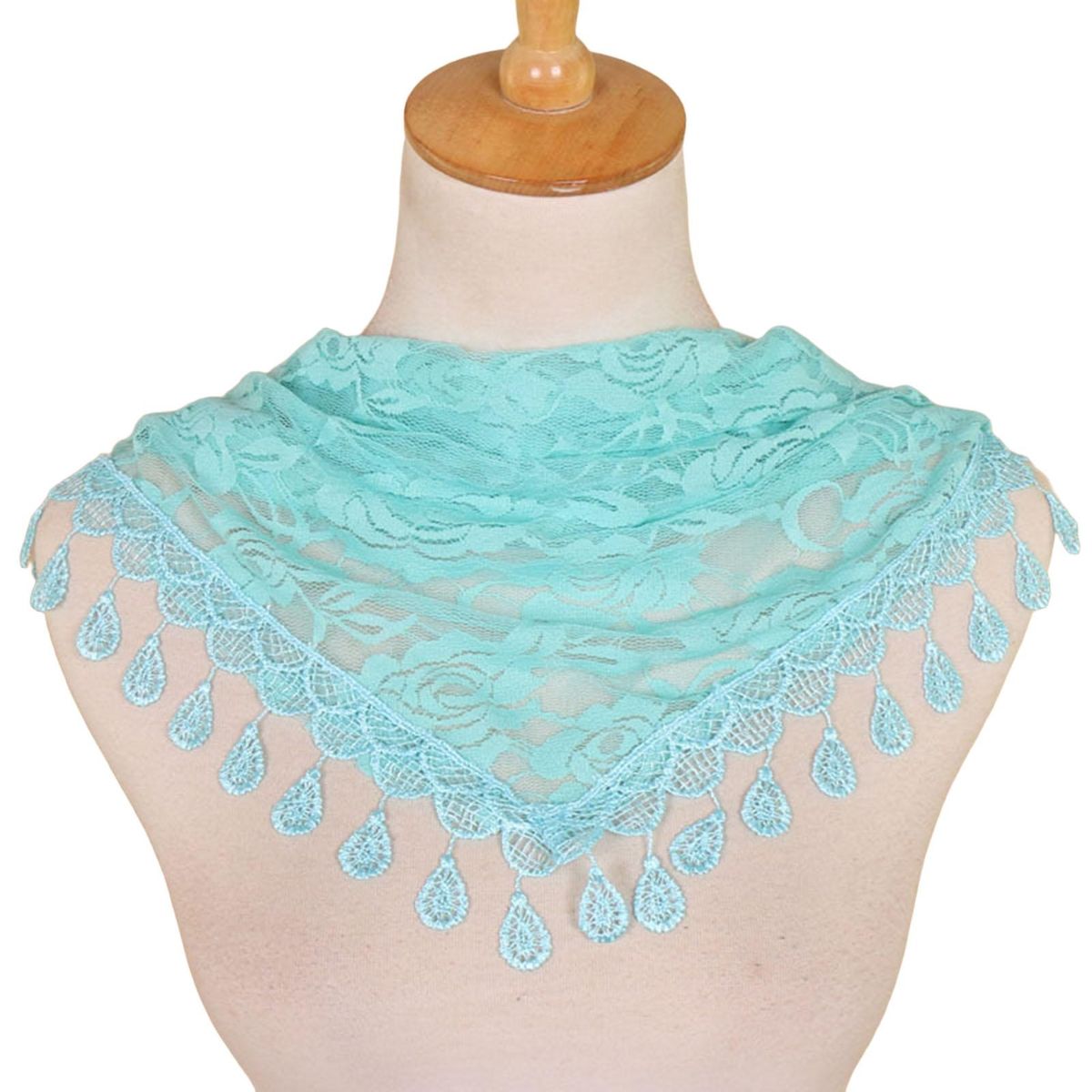 Head Wrap Trendy Lightweight Hollow Portable Fine-Blue