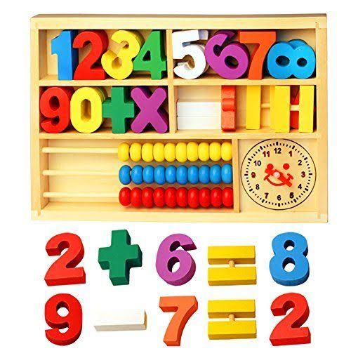 Montessori Wooden Multifunctional Abacus Maths Toy Box