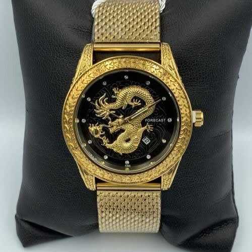 Dragon Faced Unisex Wristwatch - Gold