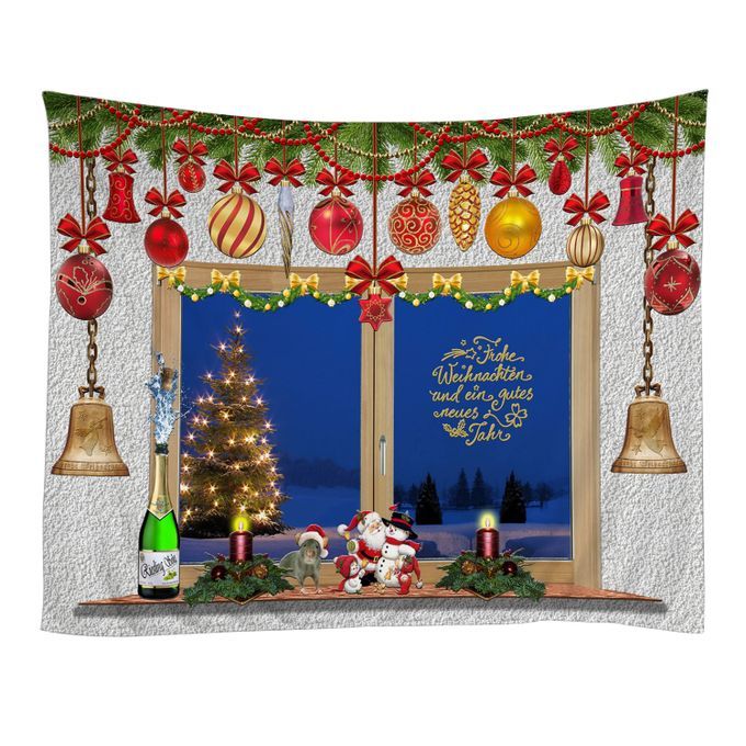 Christmas Tapestries Wall Hanging Art Tapestry Polyester