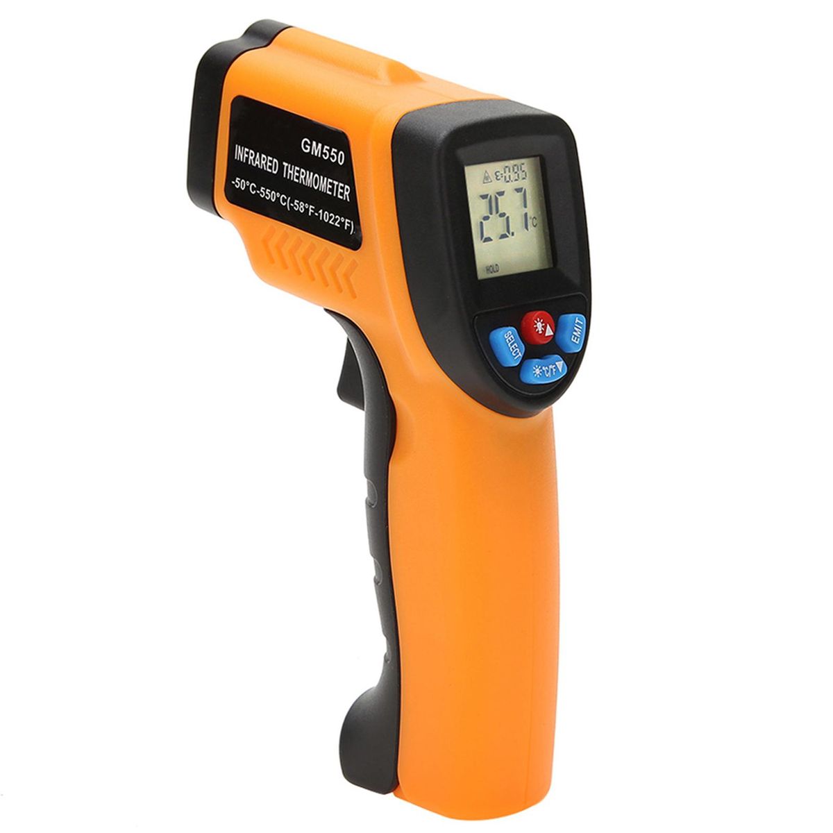 Handheld Non-contact Digital Infrared Thermometer Pyrometer Aquarium LCD Laser Thermometer Outdoor Thermometer  -50~550 C