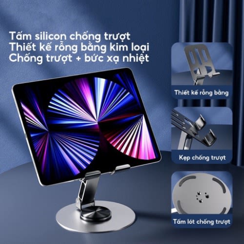 360 Rotating Aluminum Alloy Phone & Tablet Holder
