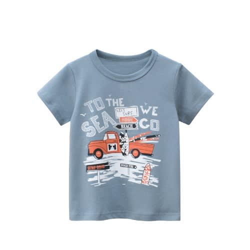 Truck Print Boy Top