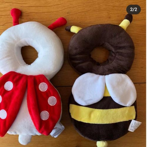 1-Piece Baby Toddler Kids Head Cushion Protection Pillow Safety Pad For Crawling Walking Ochre Brown