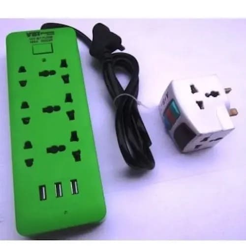 3 Way Surge Protector Extension Box With Usb Ports + 13 Amp Multi Switch Socket