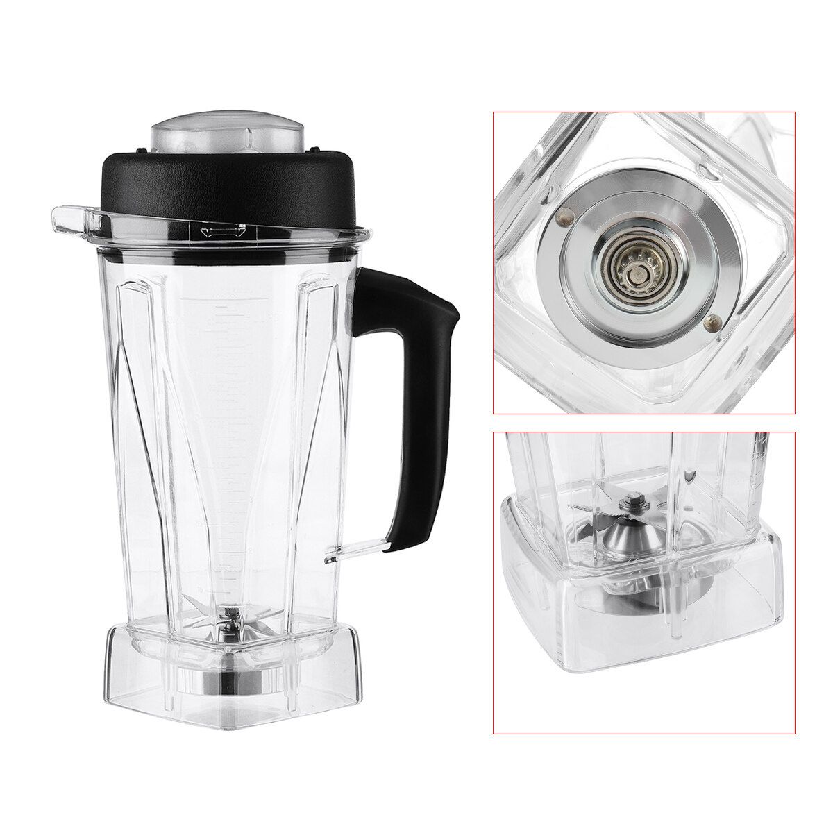 60oz 2L For Vitamix Countertop Blen-der Jar Jug Pitcher Cup For Smoothies Frozen Fruit Juice Milkshakes Sauces