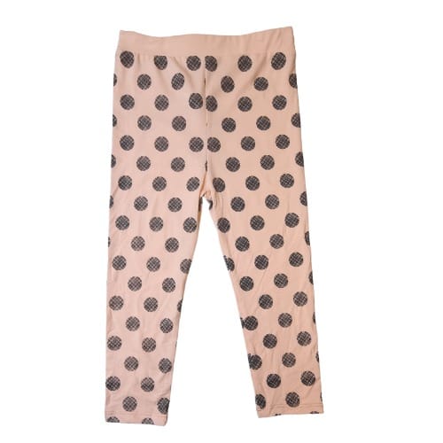 Girls Leggings - Peach And Black