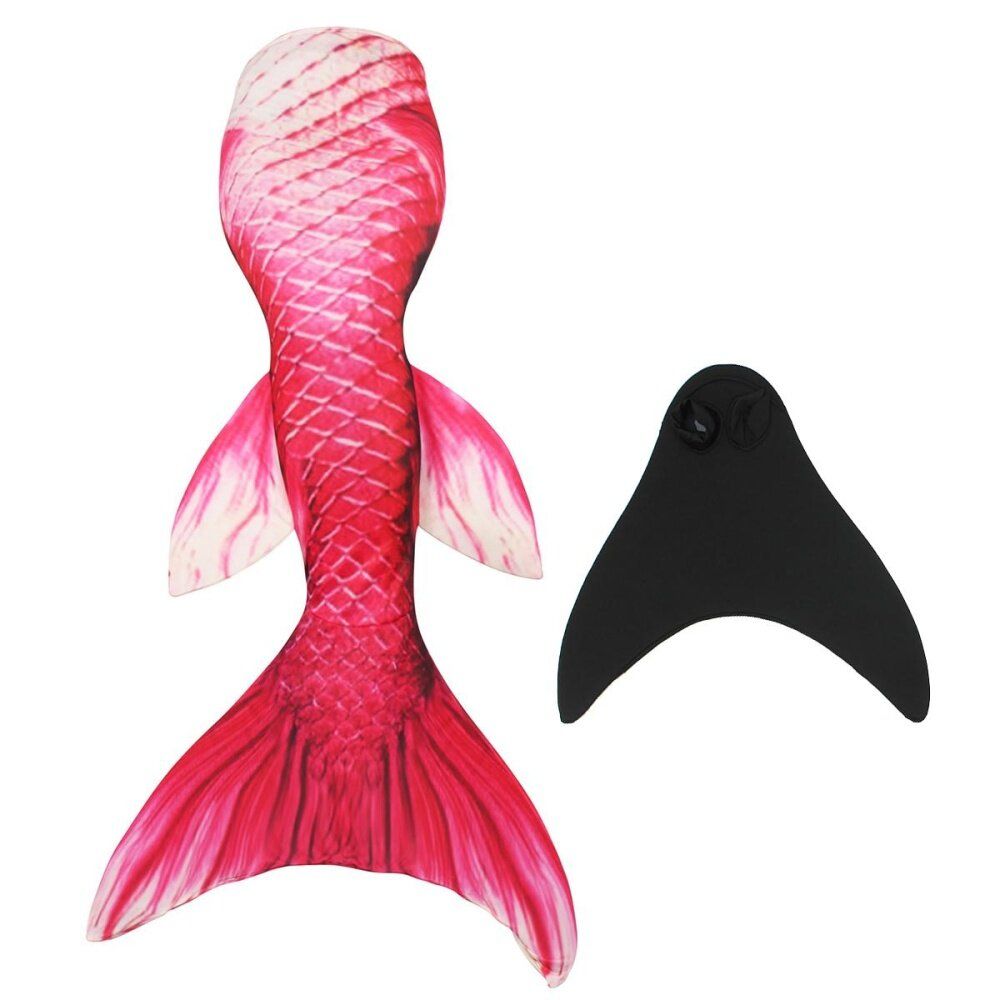 Fin Blue Mermaid Tail Monofin Swimmable Tail Kids Girls Women Swimming Costumes Pink 130