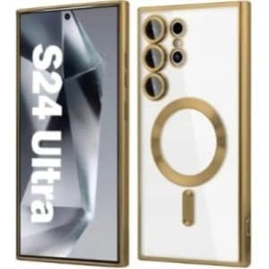 Magsafe Clear Case For Samsung Galaxy S24 Ultra - Gold