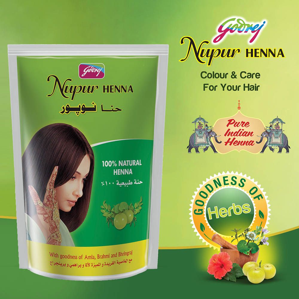Nupur Henna, Natural Henna With Herbs - 200g