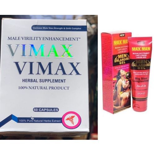 Vimax Enlargement Capsule For Thick, Long Lengthy Penis And Maxman Gel