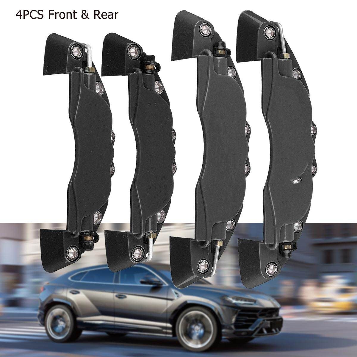 4PC Universal Car Truck 3D Brake Caliper Covers Brembo Front Rear Black Black