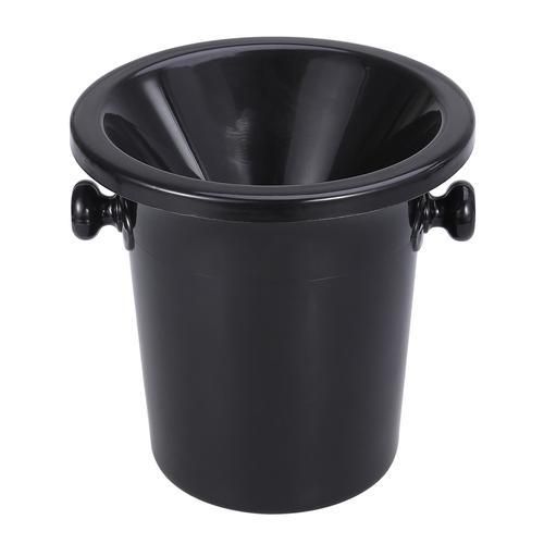 1pcs Round Double Ears Wine Spittoon Plastic Wine Tasting Spittoon Ice Bucket Wine Tasting Accessories (Black)