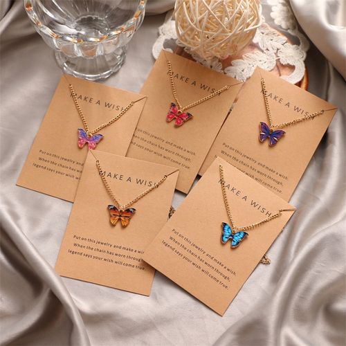 5 Butterfly Necklace  Unisex