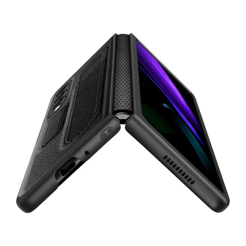 Leather Case With Glass Protection Kickstand And Pen Space For Samsung Galaxy Zfold5