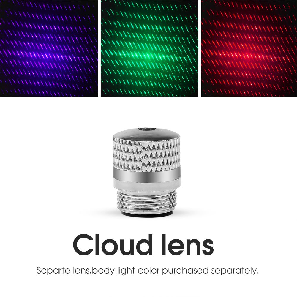 LED Starry Laser Galaxy Lamp Car Roof Star Light Atmosphere Ambient Projector Lights Adjustable Night Lights USB Auto Decoration Cloud Lens