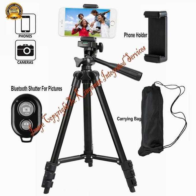 Portable Camera Tripod Phone Holder,Bluetooth Shutter,Bag