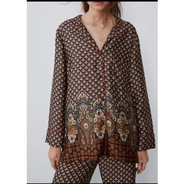 Flowy Lapel Collar Top