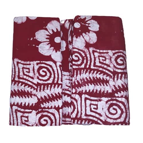 Handcrafted Batik Cotton Fabric Soft-touch - Wine - 5 Yards