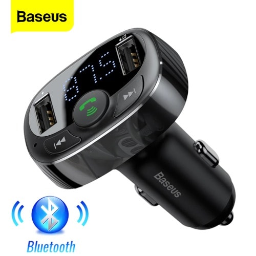 Dual USB Car Charger With FM Transmitter & Bluetooth Handsfree