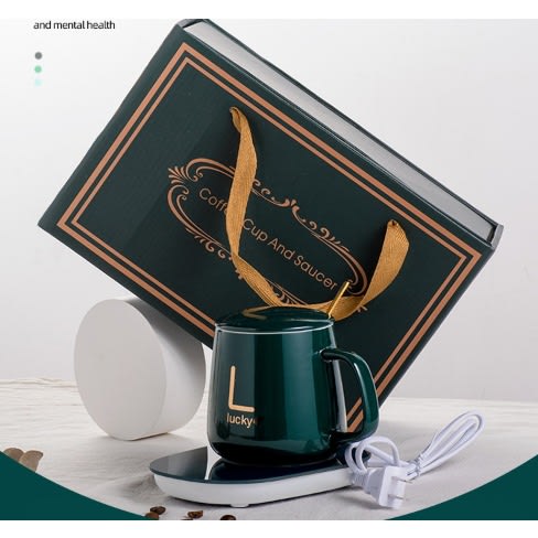 4 In 1 Coffee Cup Saucer Spoon And A Warmer