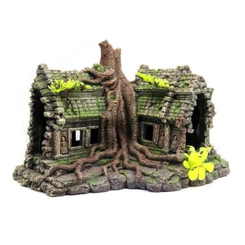 Aquarium Decoration Artificial Castle Tree House Fish Shelter Cave FishTank Landscaping Ornaments Aquascape Landscape Home Decor