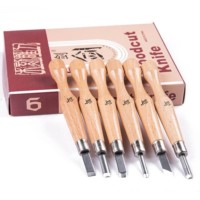 6pcs One Lot Wood Carving Tool Wood Engraving Kn-ife