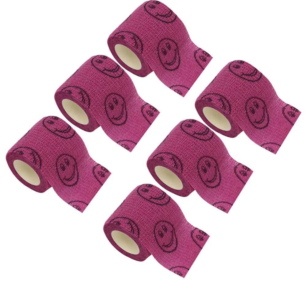 6 Rolls Non-woven Self-Adhesive Bandages Wrap Elastic Breathable Bandage