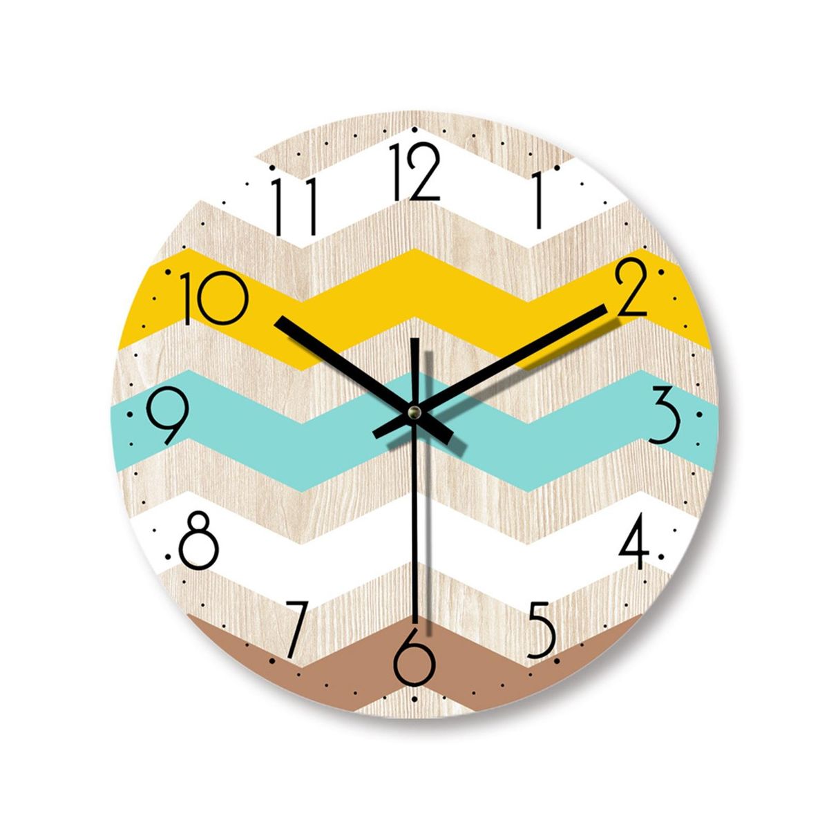 Silent Wall Clock Rustic Wood Wall Clock Silent Battery for Home