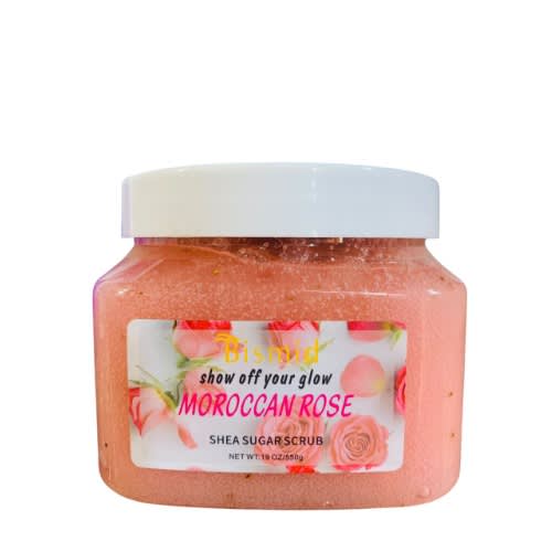 Glow Moroccan Rose Shea Sugar Scrub 550g