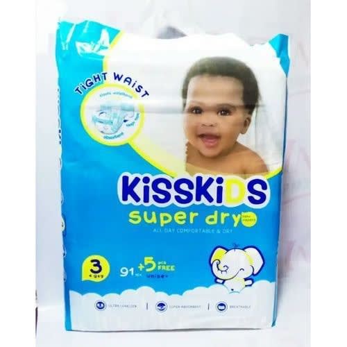 Kisskids Super Dry Baby Diaper - Size 3  - Jumbo Pack