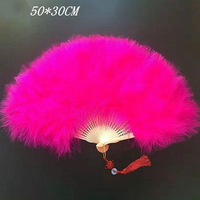 Portable Para Fan Catwalk Colorful Fluff Party Hand Boda Fan Wedding Abanico Abanicos Mariage Feather Eventail Fans Cassical
