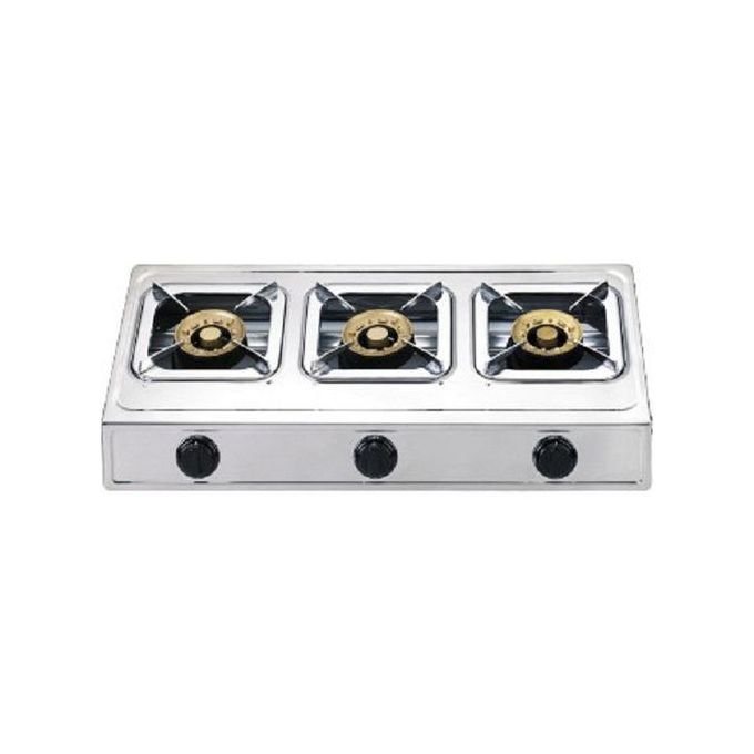 NEW STAINLESS Auto Ignition 3 Burner Table Top Gas Cooker