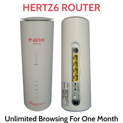 Hertz 6 4g Wifi Router With Free Unlimited Browsing For One Month And 12v Router Cord