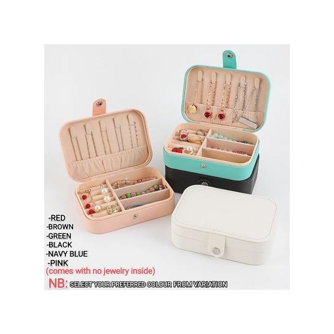 Jewelry Box Organiser Small Travel Jewelry Storage Case For Rings Earrings Necklace Bracelets Jewelry Gift Box Girls Women Personalised Jewellery Boxes