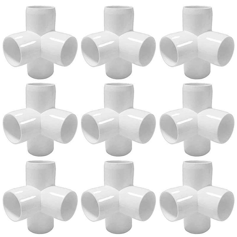 4Way 1/2 in Tee PVC Fitting Elbow - Build Heavy Duty PVC