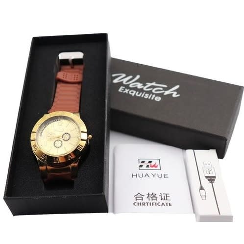 Lighter Men's Military & USB Charging Watch- Goldface