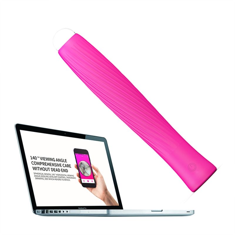 Portable Colposcope Female Visible Vibrator Massage Stick Digital Wifi Video Po HD Endoscope Camera Gynecology Exam Detection-Red