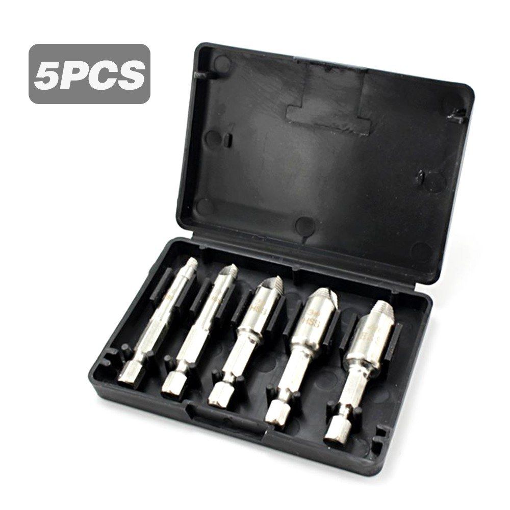 5Pcs Screw Extractor Broken Bolt Screw Damaged Screw Remover