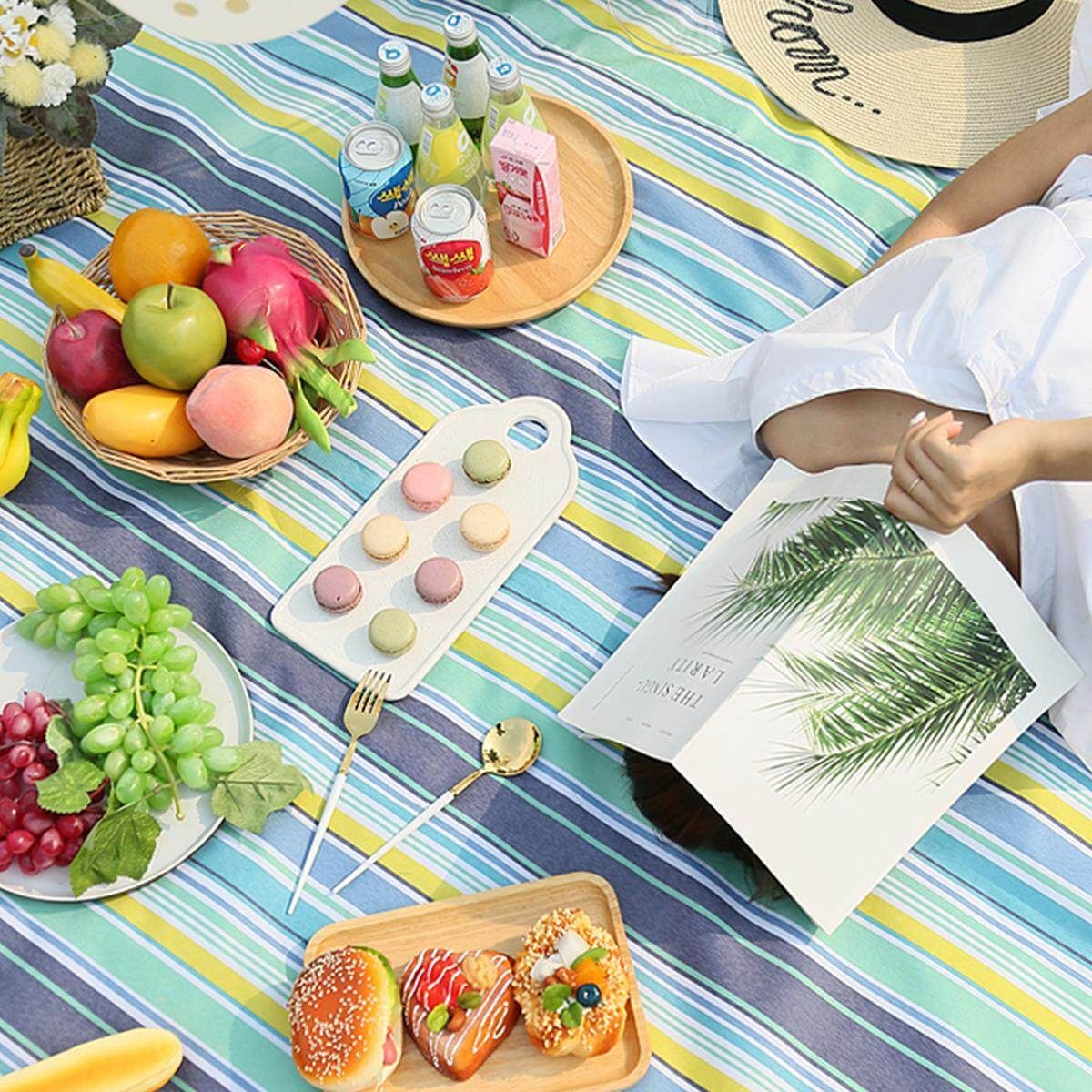 Outdoor Camping Picnic Blanket Large Waterproof Beach Sand Portable Mat PVC 195 X 200