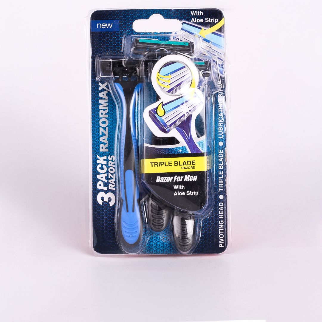 Max 3 Pack Of Triple Blades With Aloe Strips