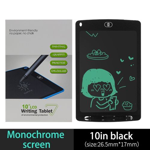 8.5/10/12/inch LCD Writing Tablet Drawing Board Kids Graffiti Sketchpad Toys Handwriting Blackboard Magic Drawing Board Toy Gift(#10-M-BLACK)