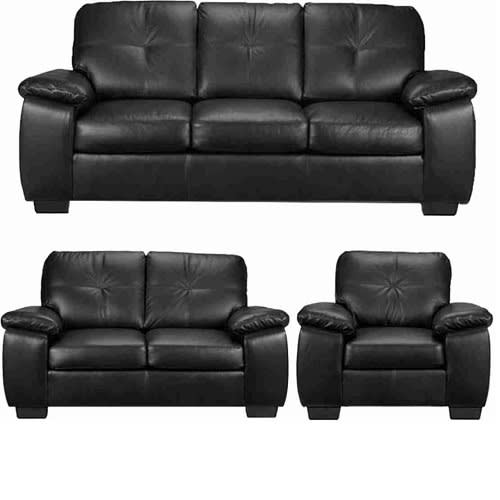 Grand 6 Seater Sofa Set - Black