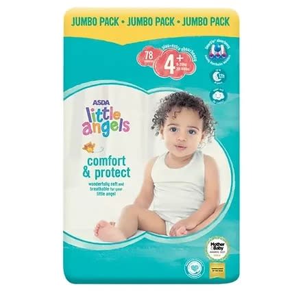 Little Angels Size 4+  78 Nappies