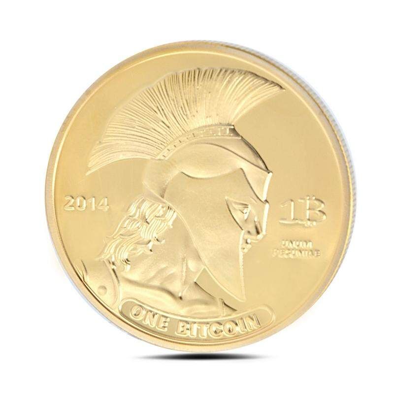 1Pcs Bitcoin Model Gold Plated Commemorative Coin BTC Bitcoin Metal Coin Decorations